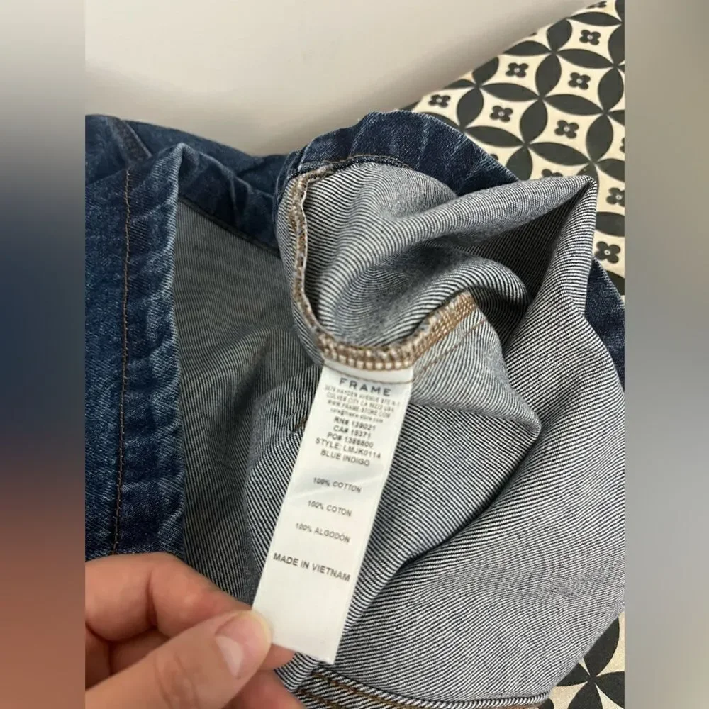 Frame NWT denim windbreaker anorak jacket